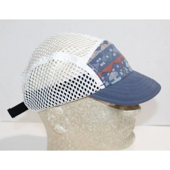 VTG Patagonia 5 Panel Adjustable Hat y2k 90s Graphic Novelty Fishing AZTEC Mesh